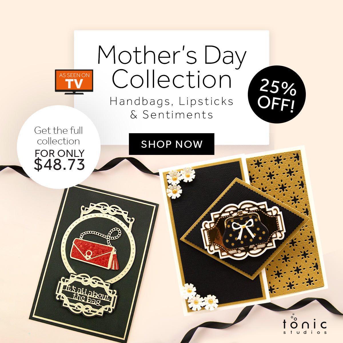 Tonic Studios Mother's Day & Valentine Day Tag Die & Stamp Set - BF23-05