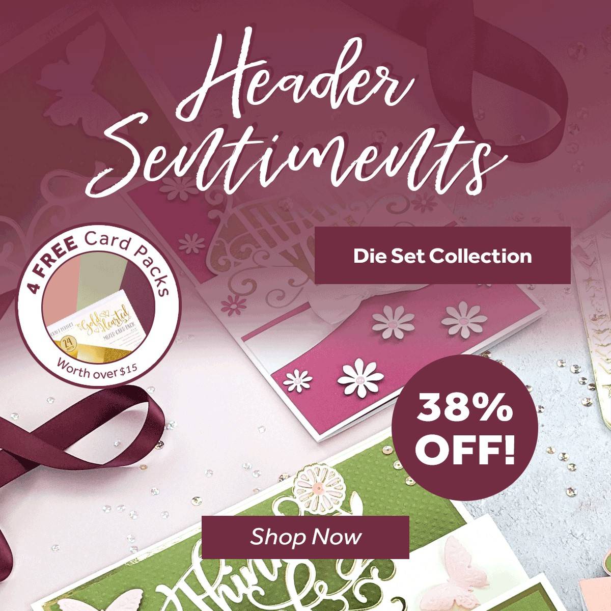 Header Sentiment Die Set Collection – Tonic Studios USA