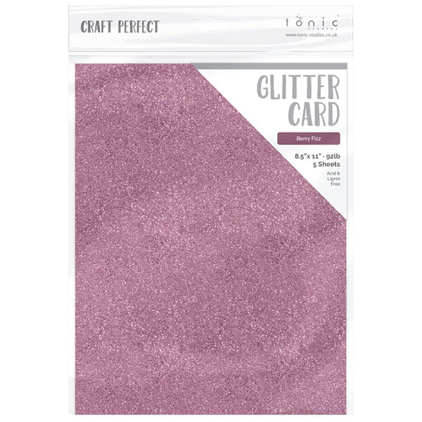 Craft Perfect 8.5x11 Glitter Cardstock, 5 Pack