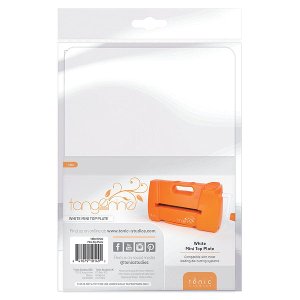 Tangerine Mini Top Plate - White, 6" x 8.5"