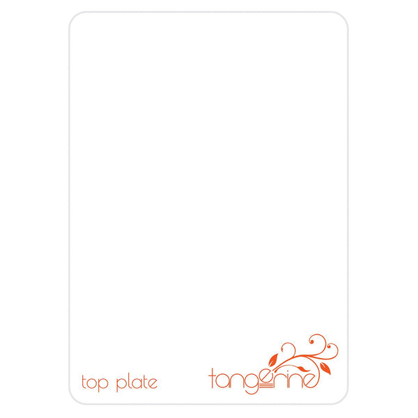 Tangerine Mini Top Plate - White, 6" x 8.5"