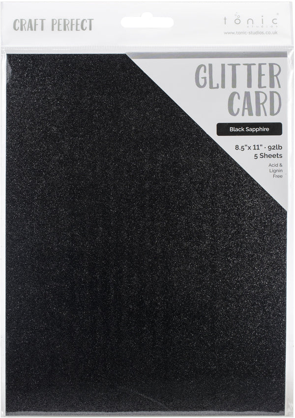 Craft Perfect 8.5x11 Glitter Cardstock, 5 Pack