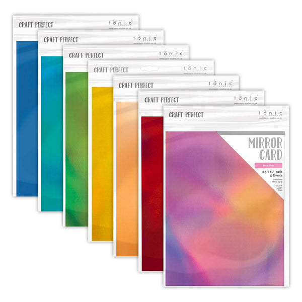 Rainbow Mixed Mirror Cardstock Bundle