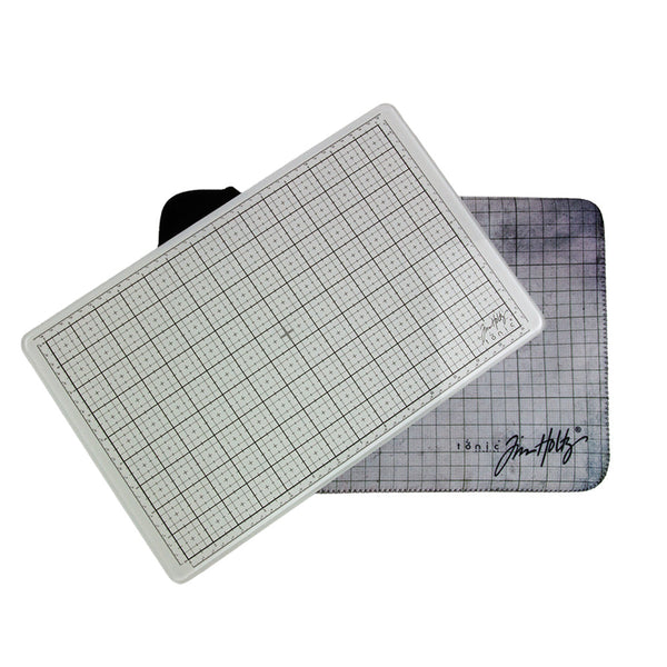 Tim Holtz 15.75" x 10.25" Travel Glass Media Mat, White