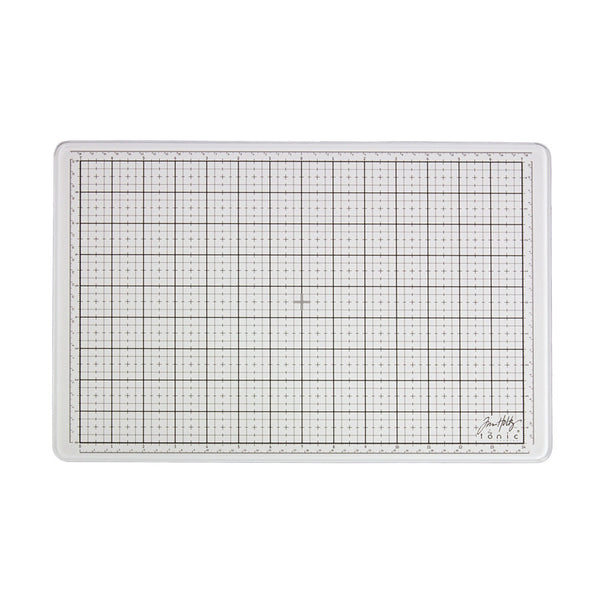 Tim Holtz 15.75" x 10.25" Travel Glass Media Mat, White