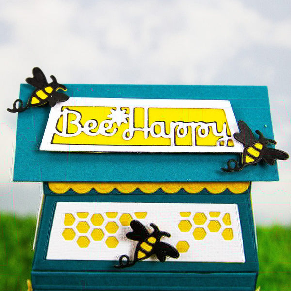 Buzzing Beehive House Gift Box Die Set