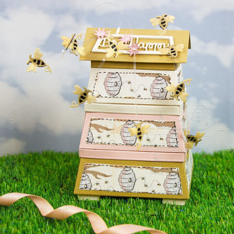 Buzzing Beehive House Gift Box Die Set