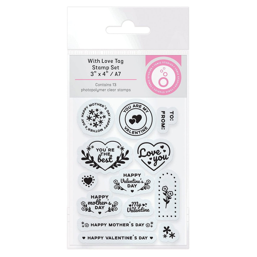 Tonic Studios Mother's Day & Valentine Day Tag Stamp Set - 5460e