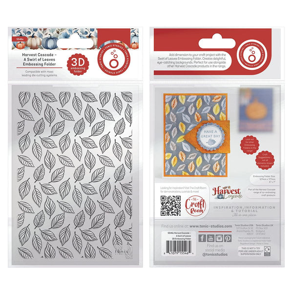 Harvest Cascade 3D Embossing Folders & Stencil Collection