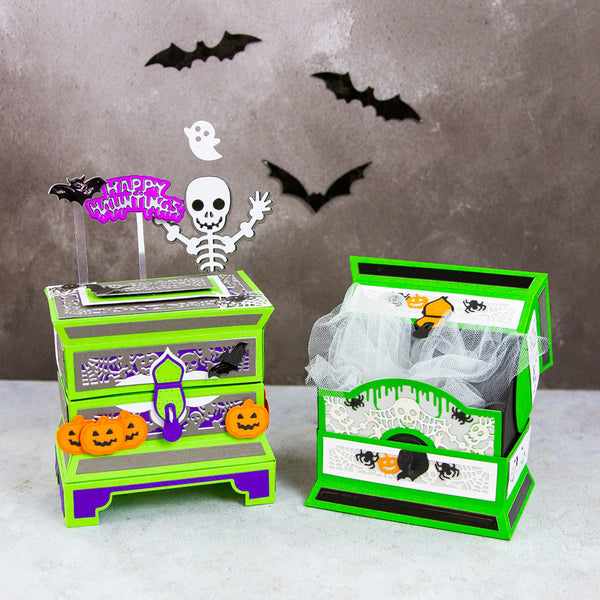 Sepulchre Box & Happy Hauntings Embellishment Die Set Collection