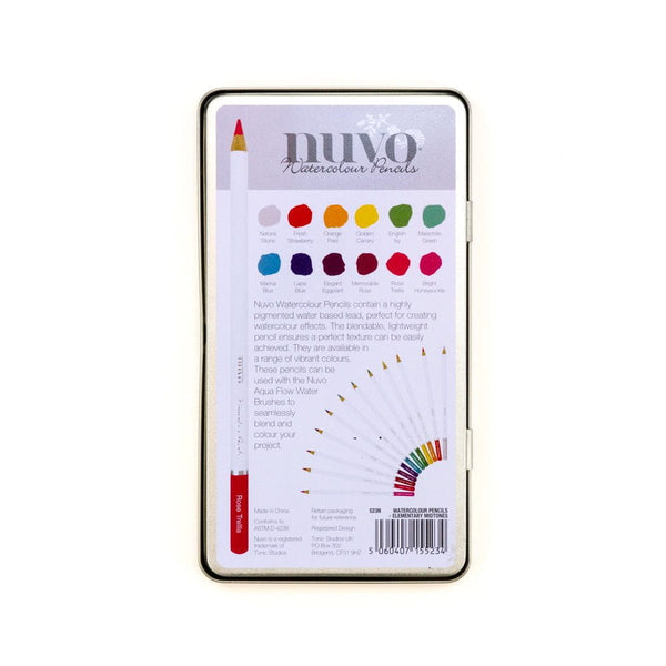 Nuvo Watercolor Pencils, 12 pack