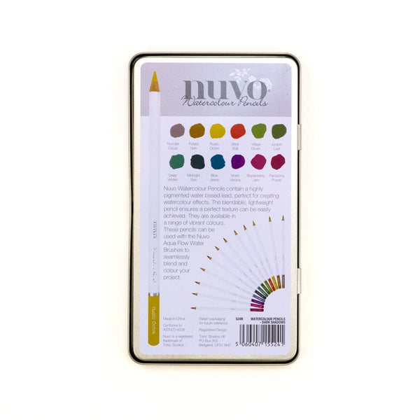 Nuvo Watercolor Pencils, 12 pack