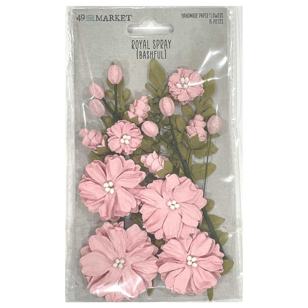 Bashful Pink Royal Spray Paper Flowers from 49 And Market