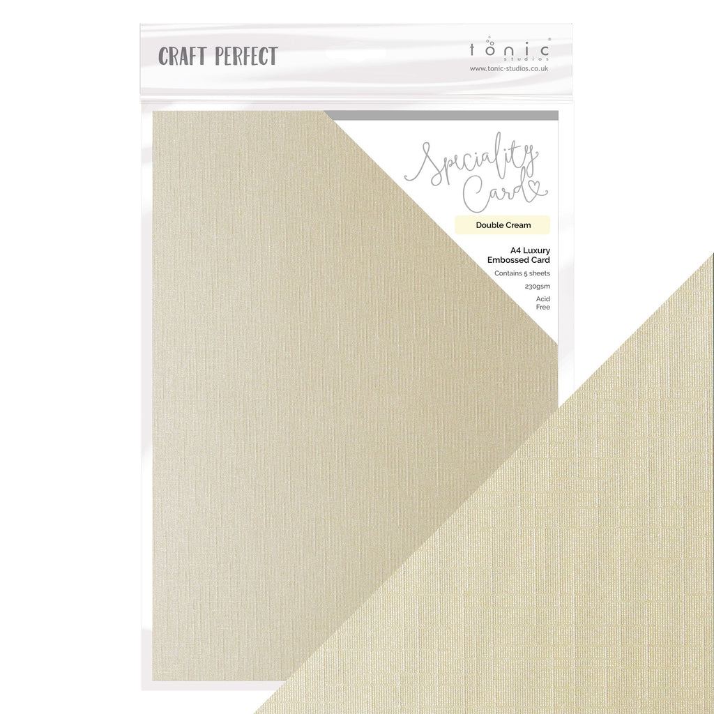 Craft Perfect A4 Luxury Embossed Cardstock Pack