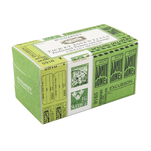 Die-Cut Ticket Essentials Rolls from 49 and Market