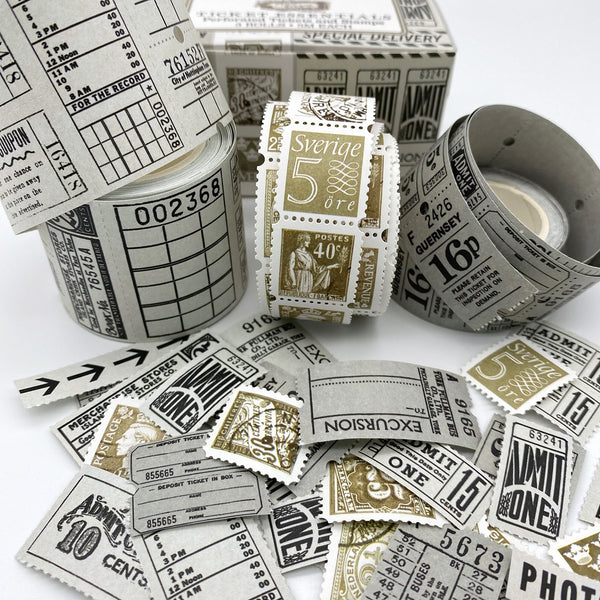 Die-Cut Ticket Essentials Rolls from 49 and Market