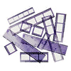 Lavender Color Swatch Acetate Filmstrips, 11 pieces