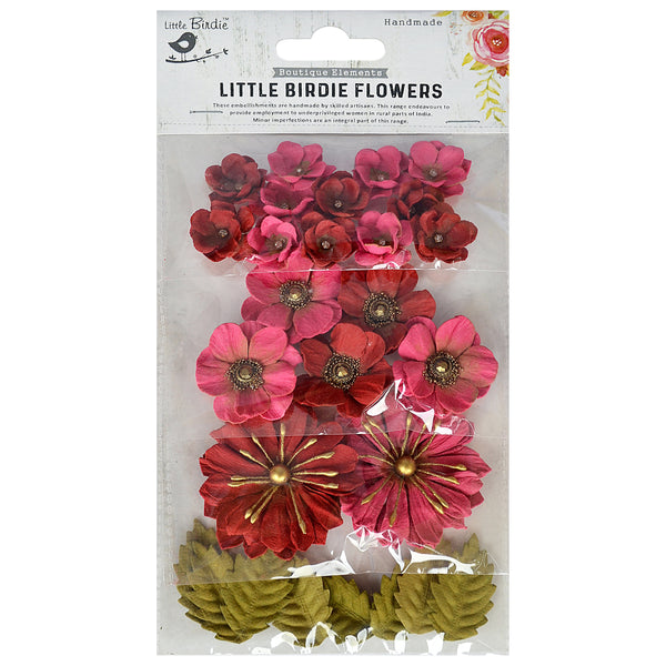 Renae Mixed Jeweled Paper Flowers from Little Birdie