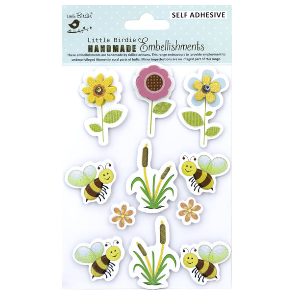 Bee Themed Embellishment Stickers from Little Birdie