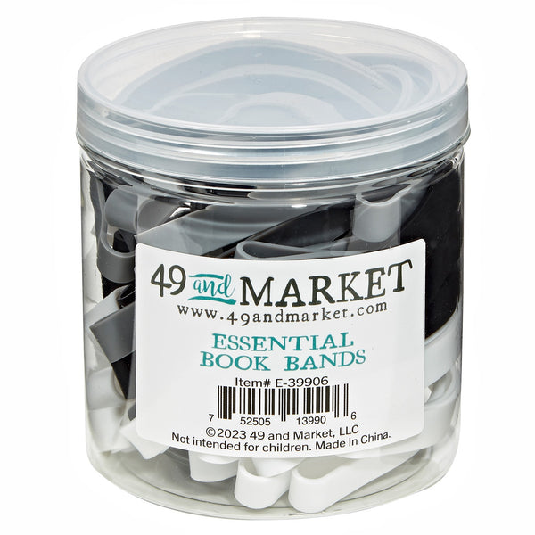 49 And Market Essential Book Bands in Neutral Colors, 24 pack