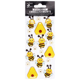 Load image into Gallery viewer, Bee Themed Embellishment Stickers from Little Birdie