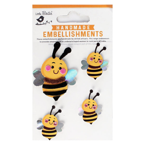 Bee Themed Embellishment Stickers from Little Birdie