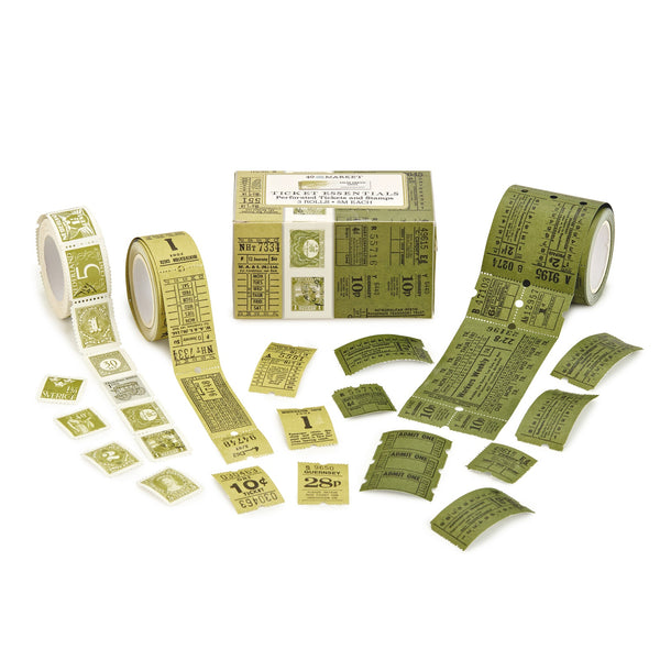 Die-Cut Ticket Essentials Rolls from 49 and Market