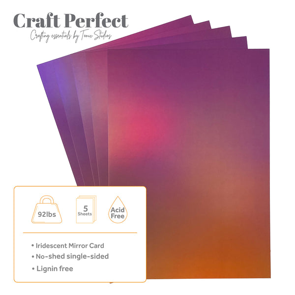 Craft Perfect 8.5x11 Iridescent Mirror Cardstock Pack