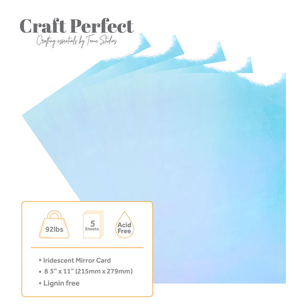 Craft Perfect 8.5x11 Iridescent Mirror Cardstock Pack