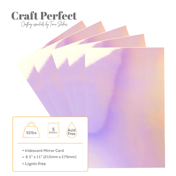 Craft Perfect 8.5x11 Iridescent Mirror Cardstock Pack