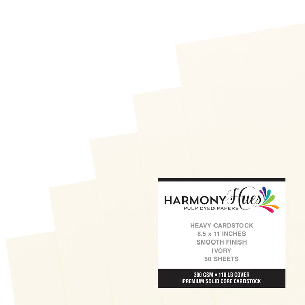 Harmony Hues 110lb Solid Core Heavyweight Cardstock, 8.5x11"