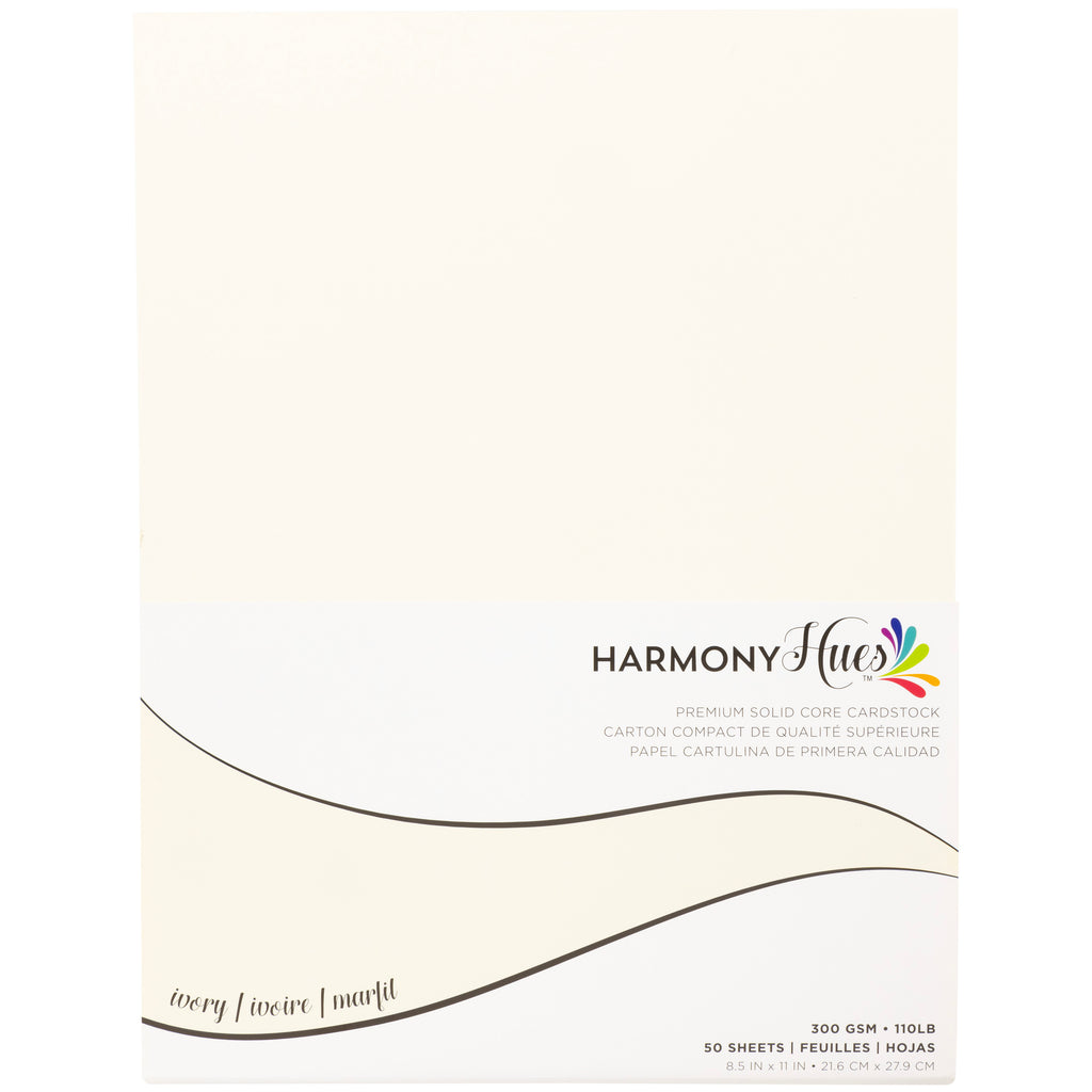 Harmony Hues 110lb Solid Core Heavyweight Cardstock, 8.5x11