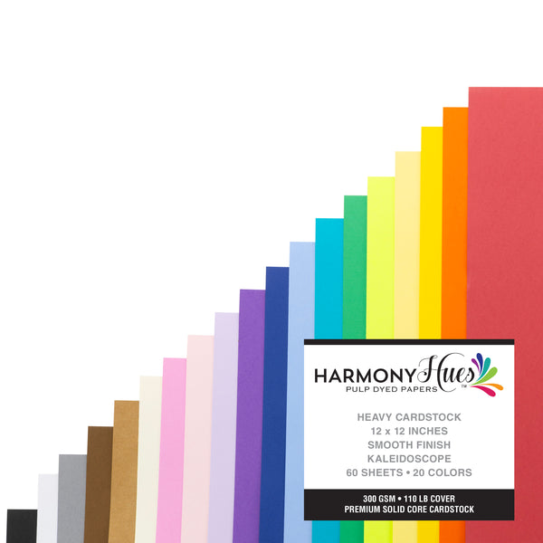 Harmony Hues 110lb Heavyweight Cardstock, 12x12"