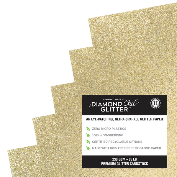 Diamond Chic No-Shed Glitter Cardstock Packs from Harmony Paper