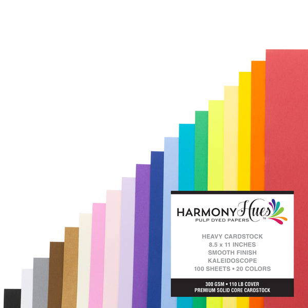 Harmony Hues 110lb Solid Core Heavyweight Cardstock, 8.5x11"