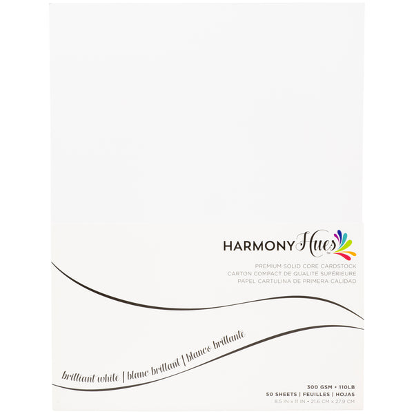 Harmony Hues 110lb Solid Core Heavyweight Cardstock, 8.5x11"