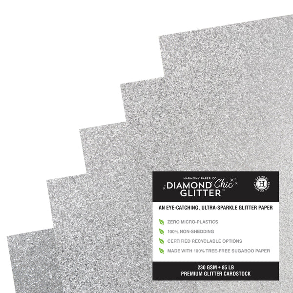 Diamond Chic No-Shed Glitter Cardstock Packs from Harmony Paper