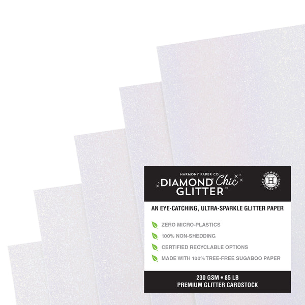 Diamond Chic No-Shed Glitter Cardstock Packs from Harmony Paper