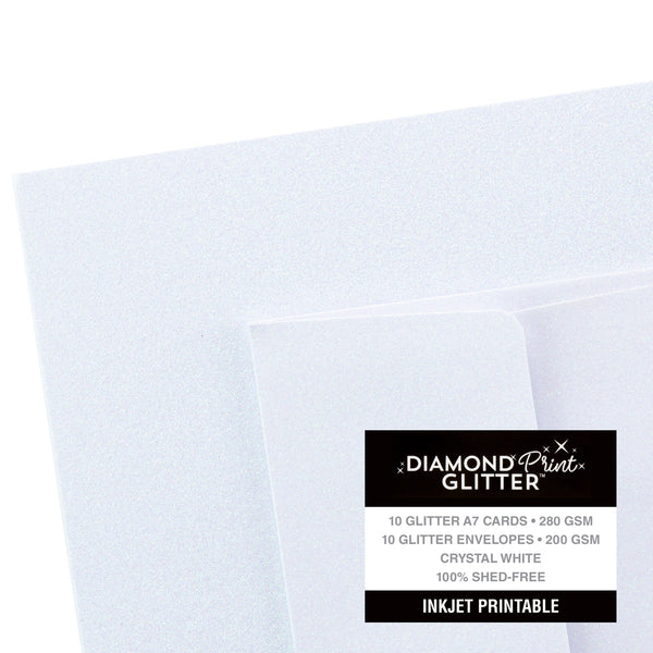 Inkjet Printable Glitter Cards & Envelopes from Harmony Paper