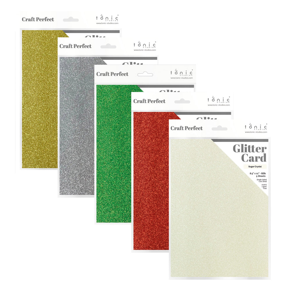 Craft Perfect Glitter Cardstock Bundle - Celebrate Pack