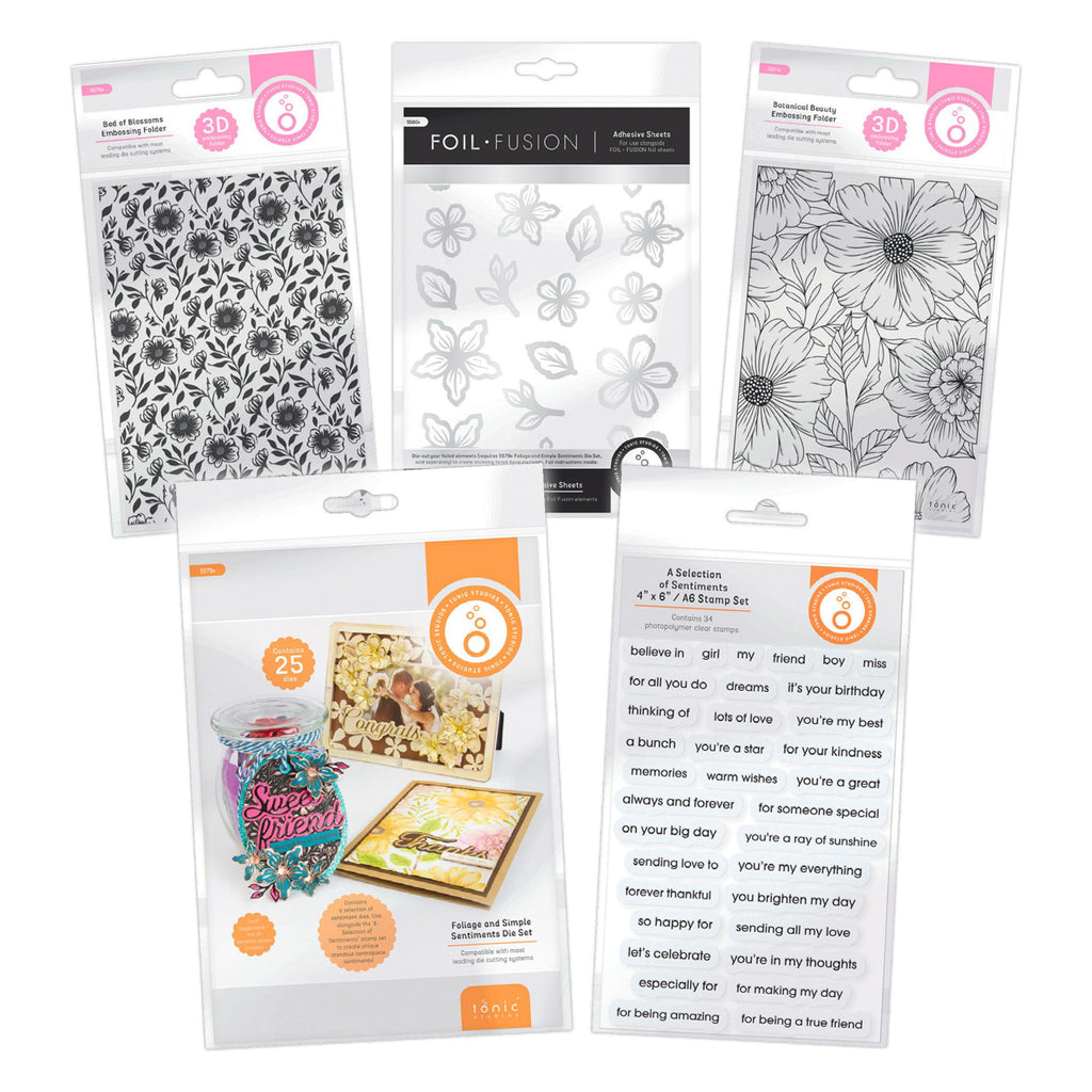 Brand New Foil Fusion and Botanical 3D Embossing Folders Collection - DB128