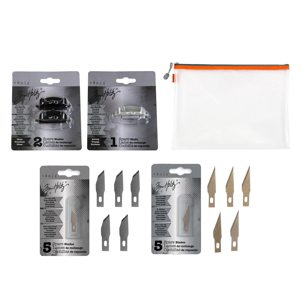 Spare Tim Holtz Craft Knife & Trimmer Blades With a Handy Storage Pouch