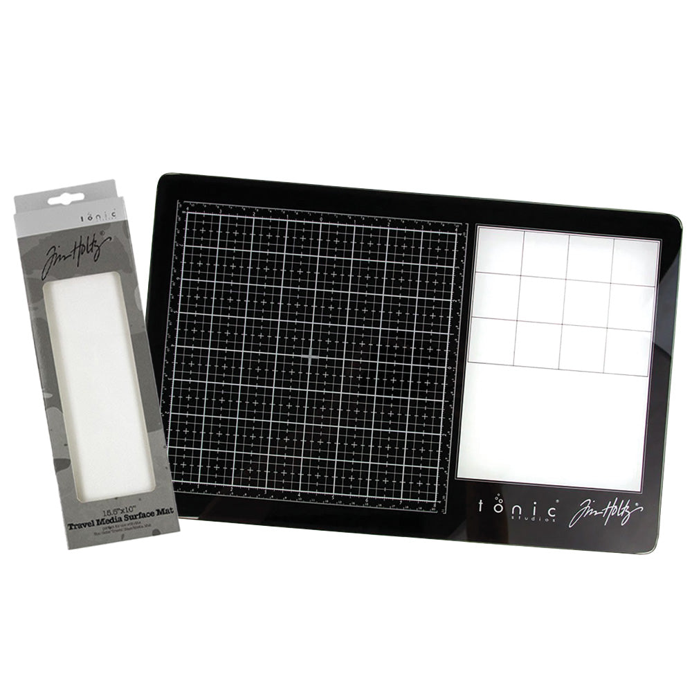 Tim Holtz Travel Media Surface & Glass Media Mat Bundle