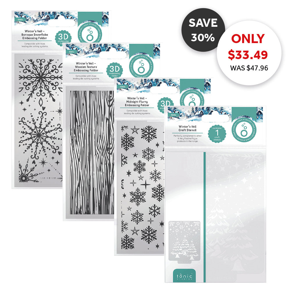 Winter's Veil 3D Embossing Folder & Stencil Collection - DB143