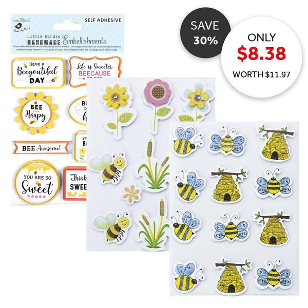 Little Birdie Embellishments Bundle - Beekeeper Collection