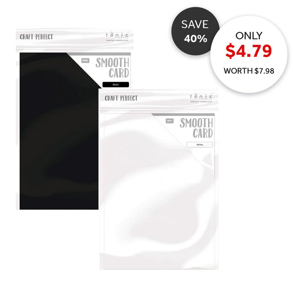 300gsm Black & White Smooth Cardstock Bundle