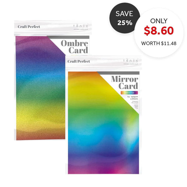 Glitter & Mirror Cardstock Bundle - Prismatic Collection