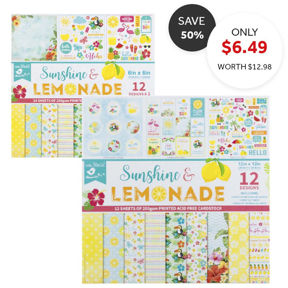 Sunshine & Lemonade Patterned Paper Collection