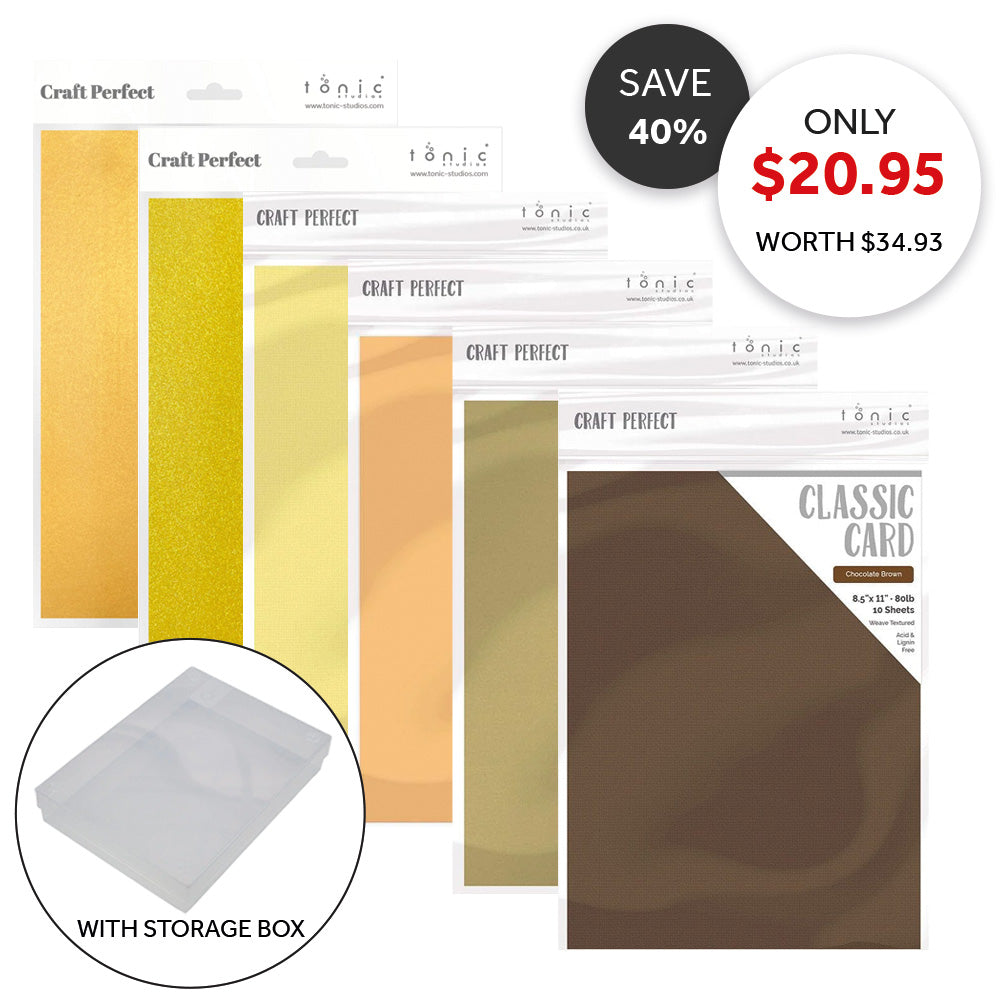 Craft Perfect Mixed Cardstock Bundle - Yellow, Orange & Browns