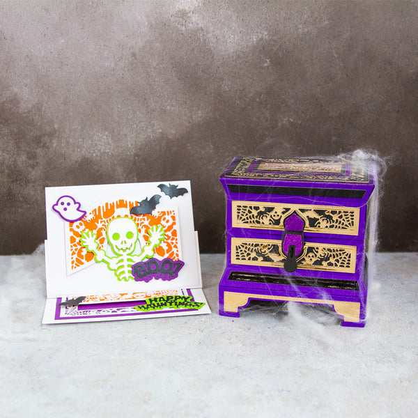 Sepulchre Box & Happy Hauntings Embellishment Die Set Collection